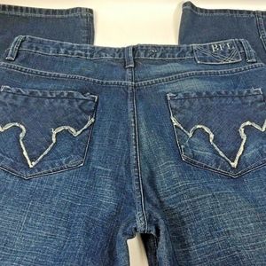 BFL Vintage Mid Rise Straight Whiskered Blue Jean